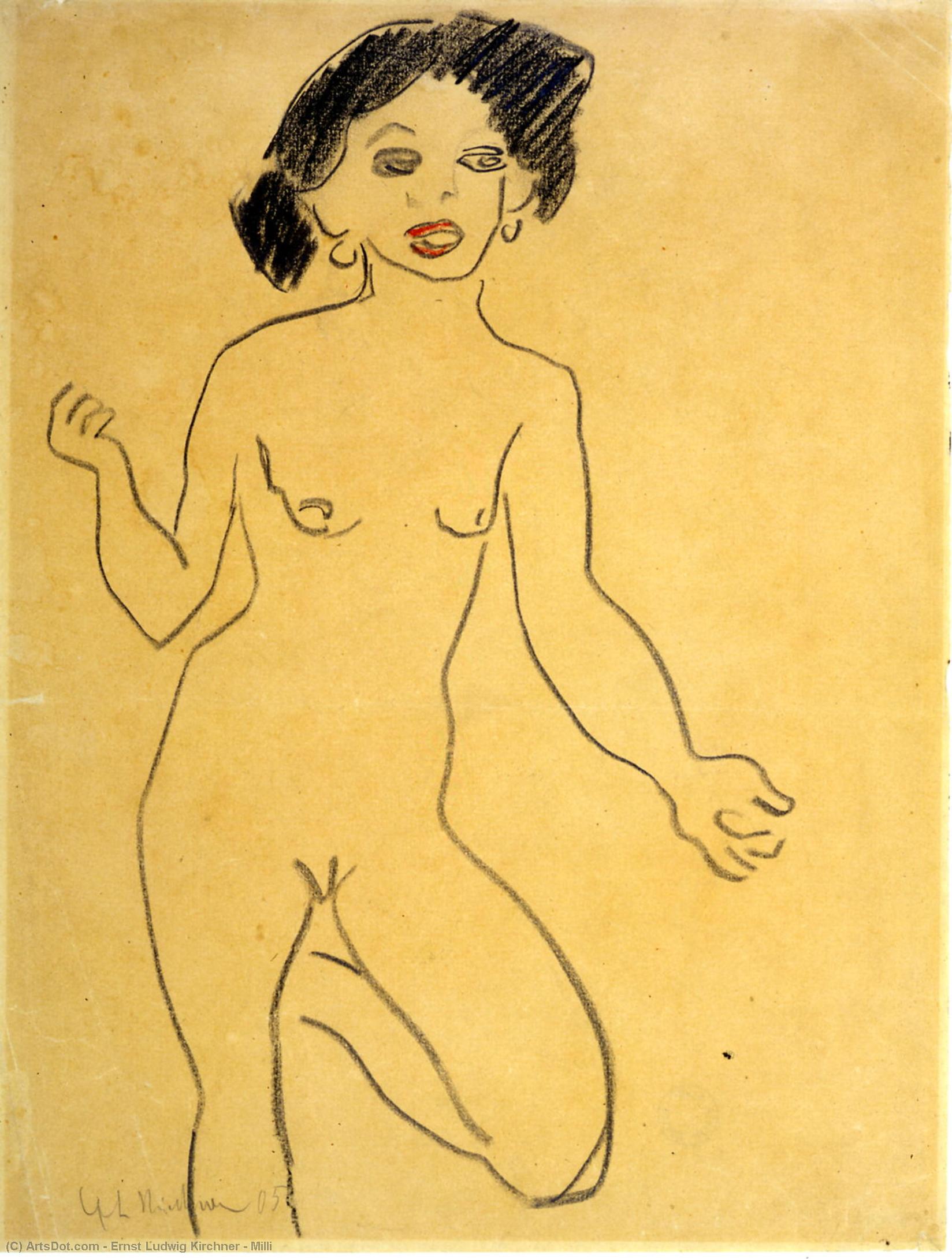 Wikioo.org - Die Enzyklopädie bildender Kunst - Malerei, Kunstwerk von Ernst Ludwig Kirchner - Milli
