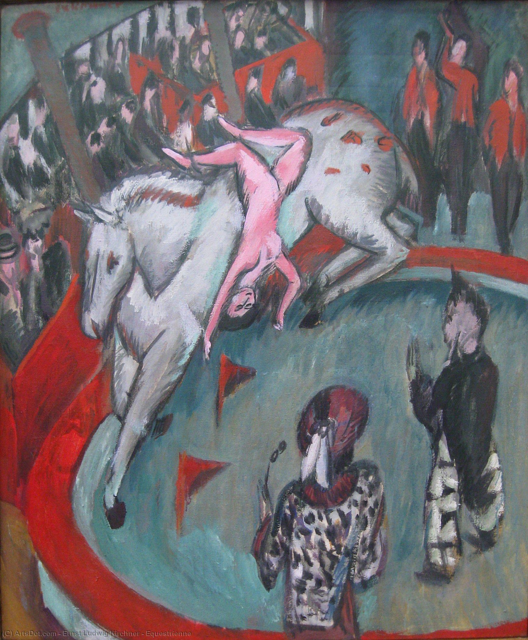 Wikioo.org - The Encyclopedia of Fine Arts - Painting, Artwork by Ernst Ludwig Kirchner - Equestrienne