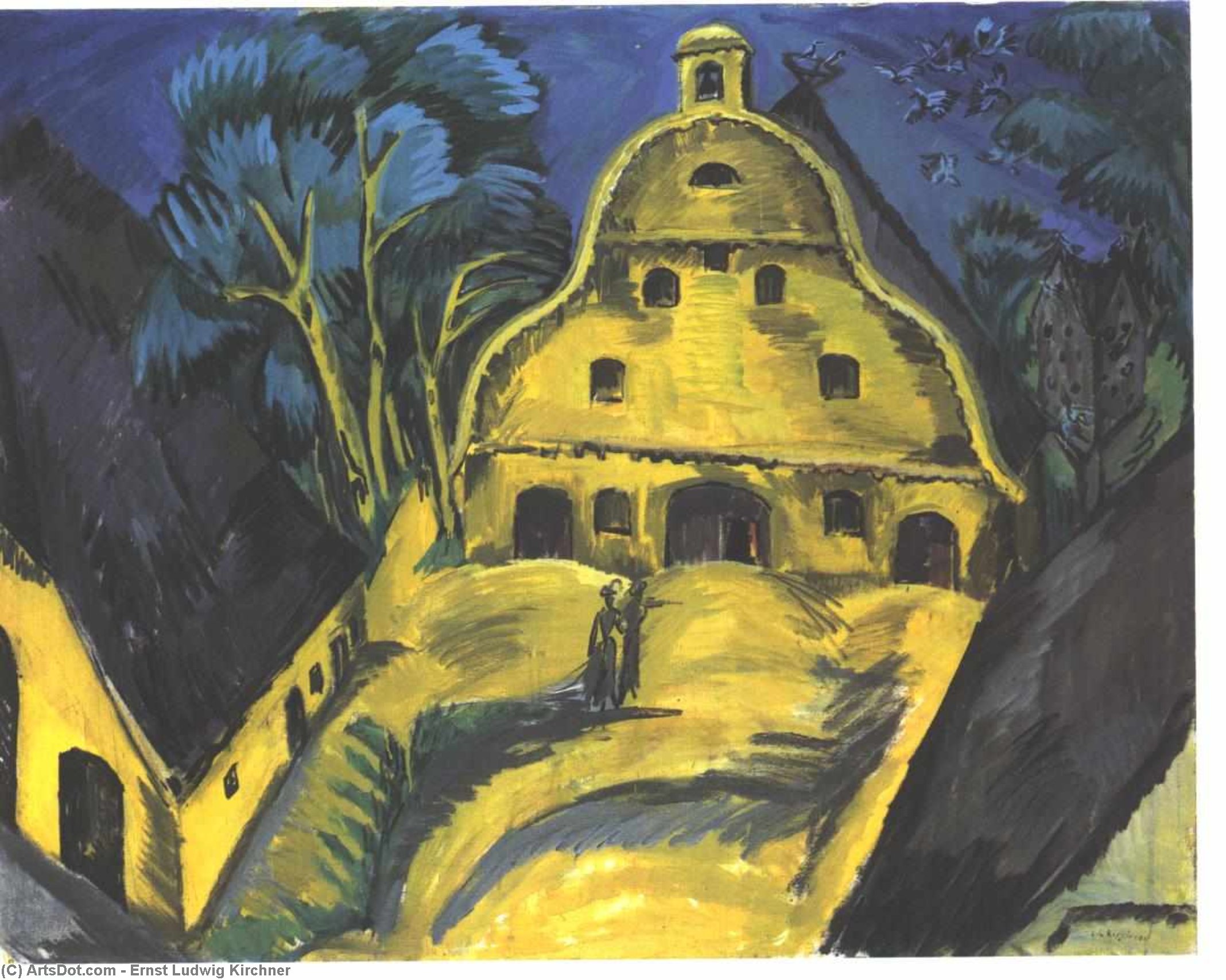 Wikioo.org - Die Enzyklopädie bildender Kunst - Malerei, Kunstwerk von Ernst Ludwig Kirchner - Staberhof Bauernhof auf Fehmarn I