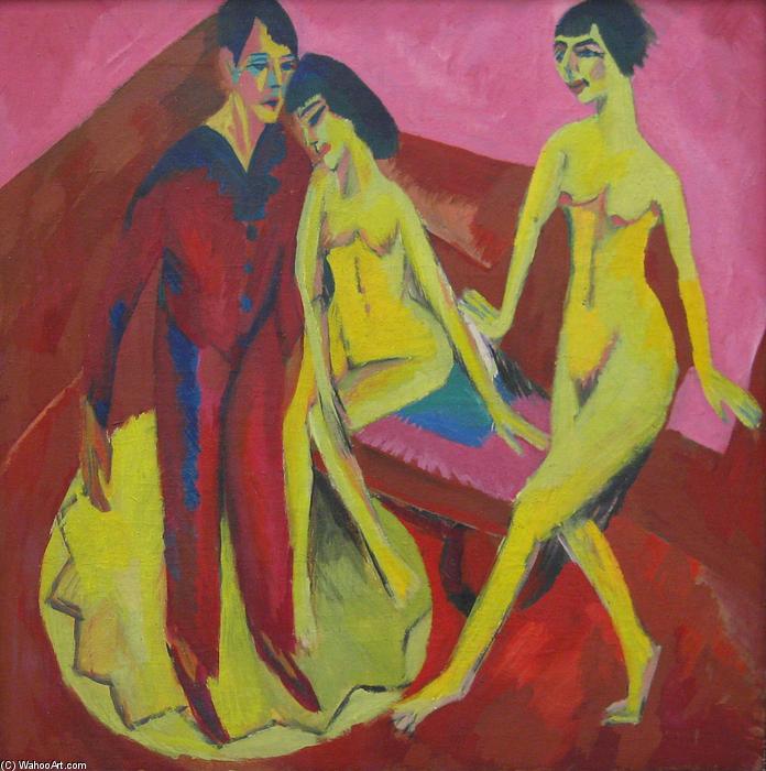 Wikioo.org - The Encyclopedia of Fine Arts - Painting, Artwork by Ernst Ludwig Kirchner - Dance School