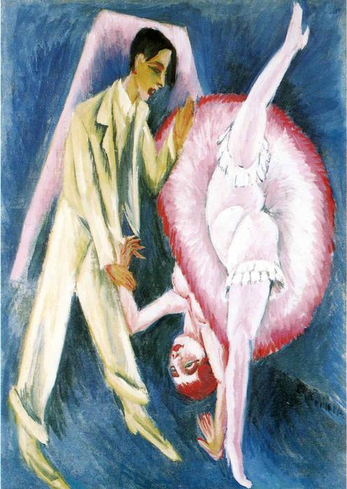 Wikioo.org – La Enciclopedia de las Bellas Artes - Pintura, Obras de arte de Ernst Ludwig Kirchner - baile pareja