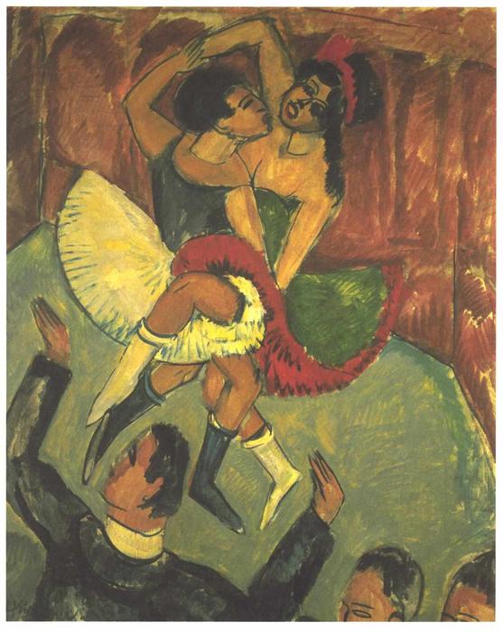 Wikoo.org - موسوعة الفنون الجميلة - اللوحة، العمل الفني Ernst Ludwig Kirchner - Dance of Negros
