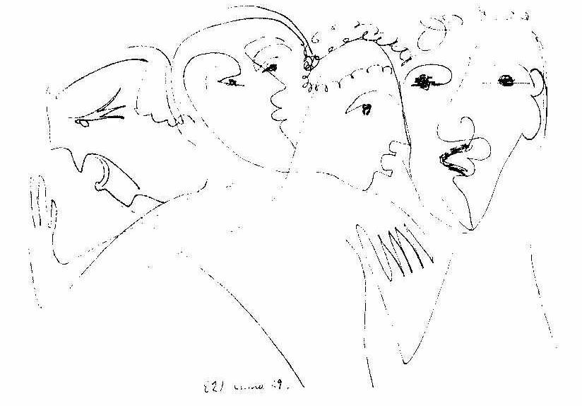 WikiOO.org - אנציקלופדיה לאמנויות יפות - ציור, יצירות אמנות Ernst Ludwig Kirchner - Nervous Heads