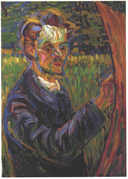 WikiOO.org - دایره المعارف هنرهای زیبا - نقاشی، آثار هنری Ernst Ludwig Kirchner - Portrait of Erich Heckel at the Easel