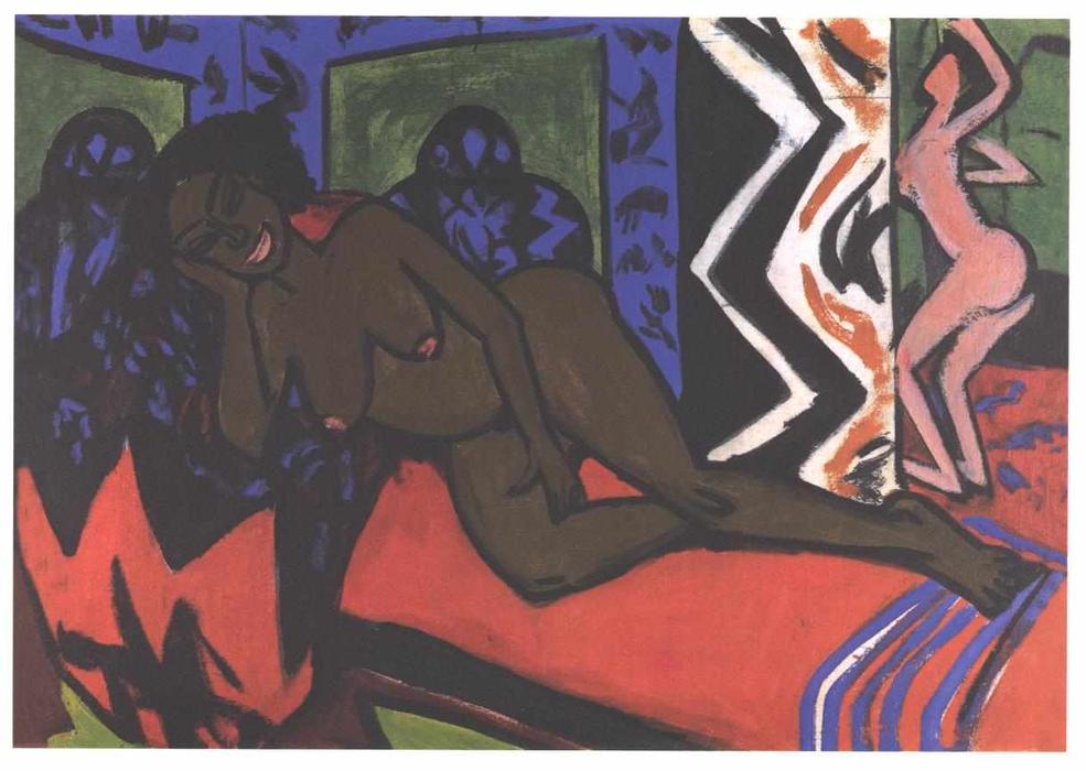 Wikioo.org - The Encyclopedia of Fine Arts - Painting, Artwork by Ernst Ludwig Kirchner - Sleeping Nilly