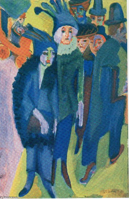 Wikioo.org - The Encyclopedia of Fine Arts - Painting, Artwork by Ernst Ludwig Kirchner - Street Scenes