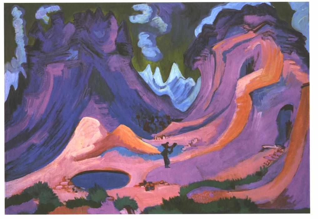 WikiOO.org - אנציקלופדיה לאמנויות יפות - ציור, יצירות אמנות Ernst Ludwig Kirchner - The Amselfluh