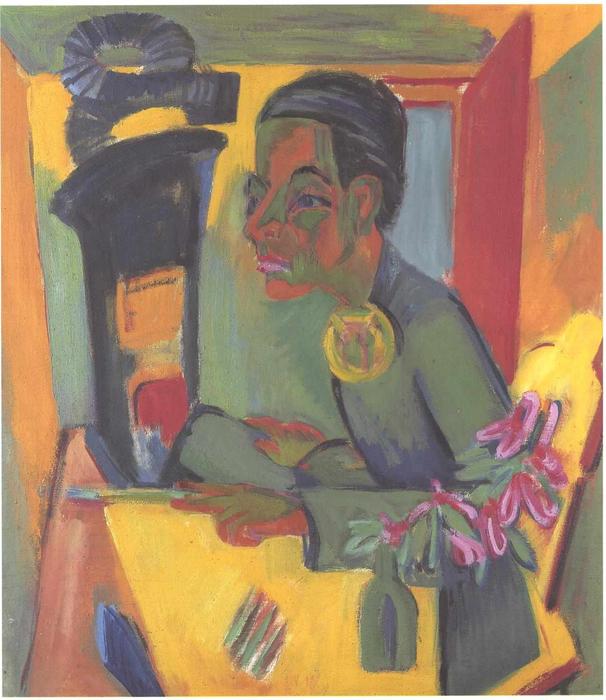 Wikioo.org - The Encyclopedia of Fine Arts - Painting, Artwork by Ernst Ludwig Kirchner - The Painter. Self-portrait