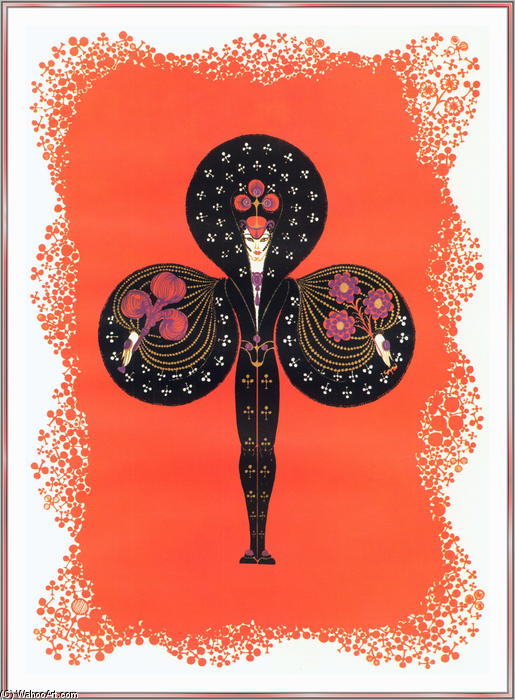 Wikioo.org - The Encyclopedia of Fine Arts - Painting, Artwork by Erté (Romain De Tirtoff) - Ace Of Clubs