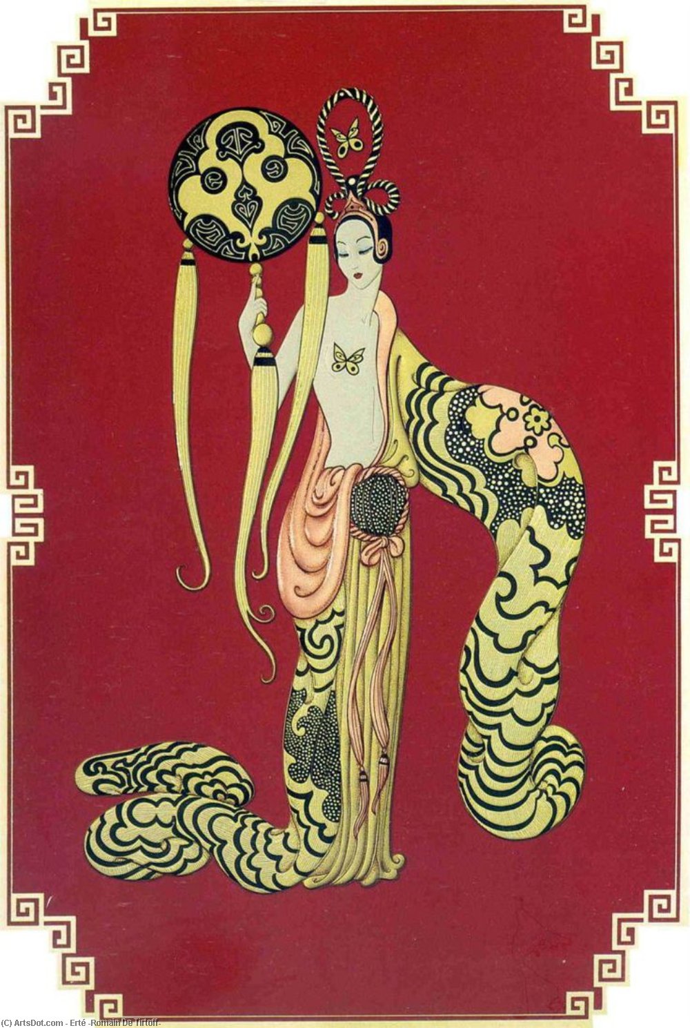 Wikioo.org - The Encyclopedia of Fine Arts - Painting, Artwork by Erté (Romain De Tirtoff) - Asian Princess