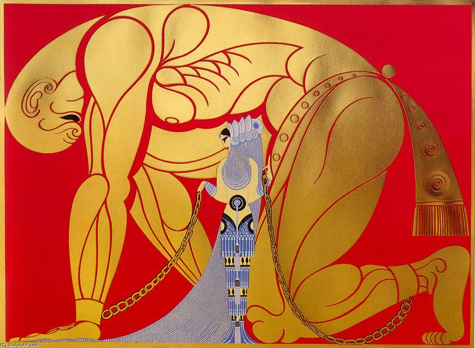 Wikioo.org - The Encyclopedia of Fine Arts - Painting, Artwork by Erté (Romain De Tirtoff) - Samson and Delilah