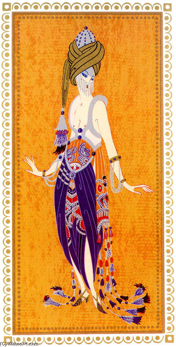 Wikioo.org - The Encyclopedia of Fine Arts - Painting, Artwork by Erté (Romain De Tirtoff) - Sheerazade, A Thousand and One Nights