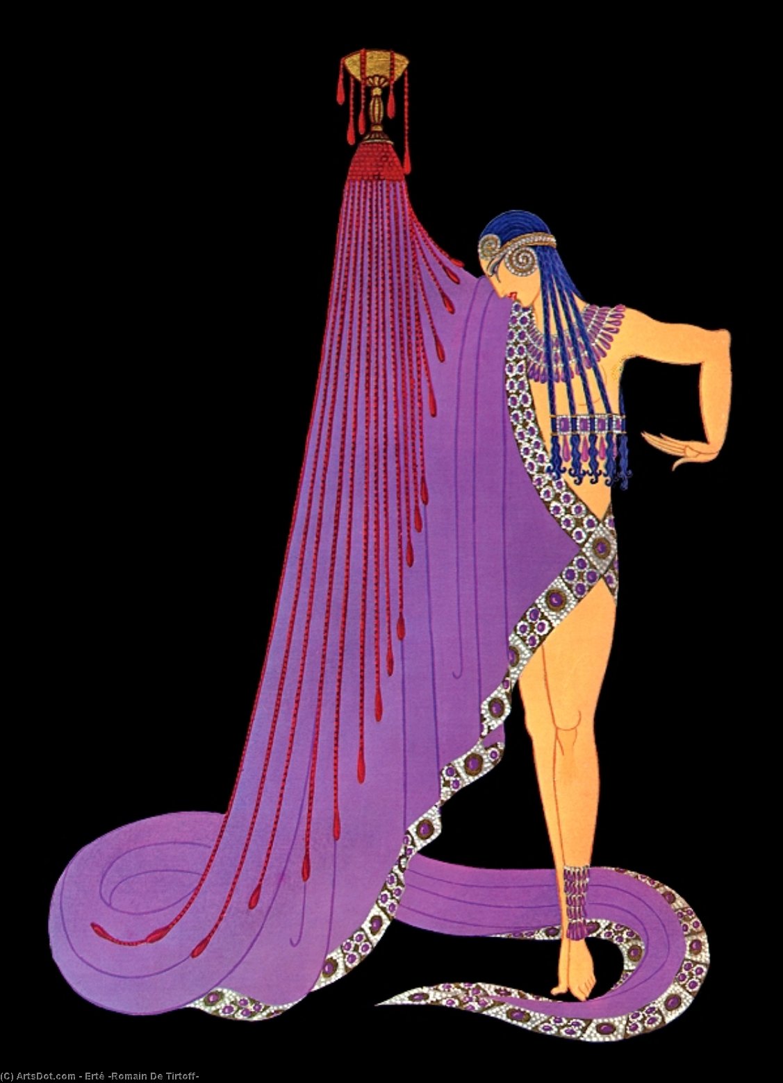 Wikioo.org - The Encyclopedia of Fine Arts - Painting, Artwork by Erté (Romain De Tirtoff) - Slave of Salome, George Whites Scandals