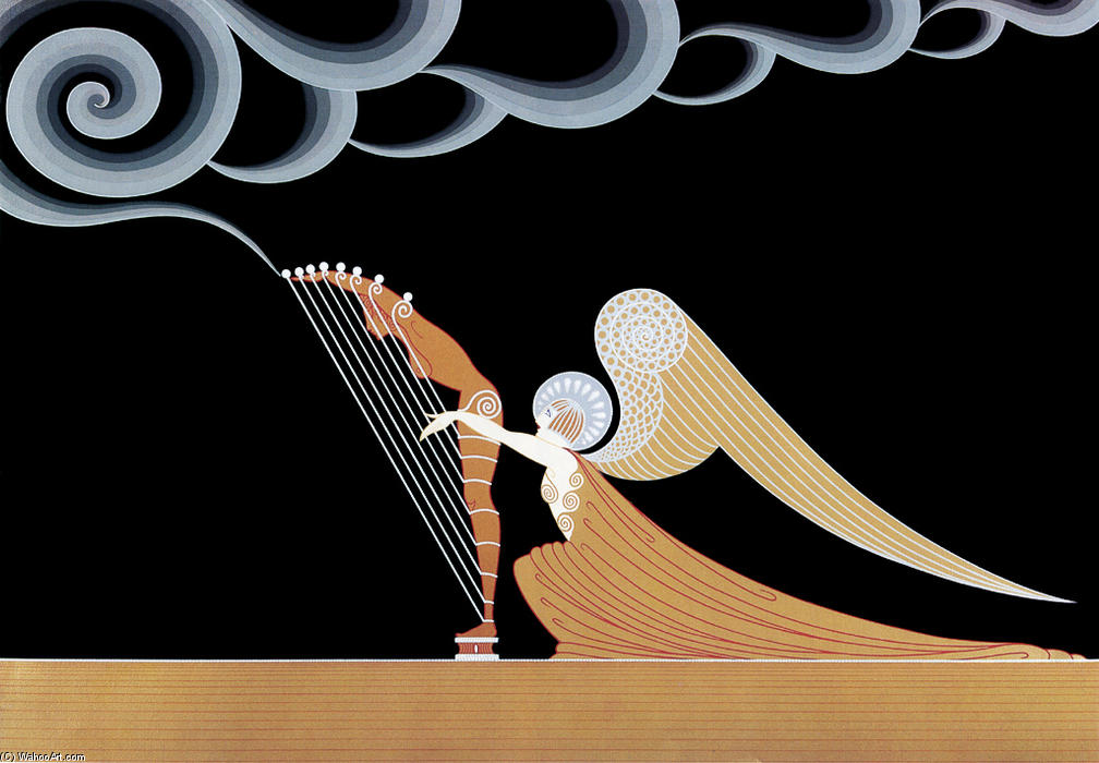 Wikioo.org - The Encyclopedia of Fine Arts - Painting, Artwork by Erté (Romain De Tirtoff) - The Angel