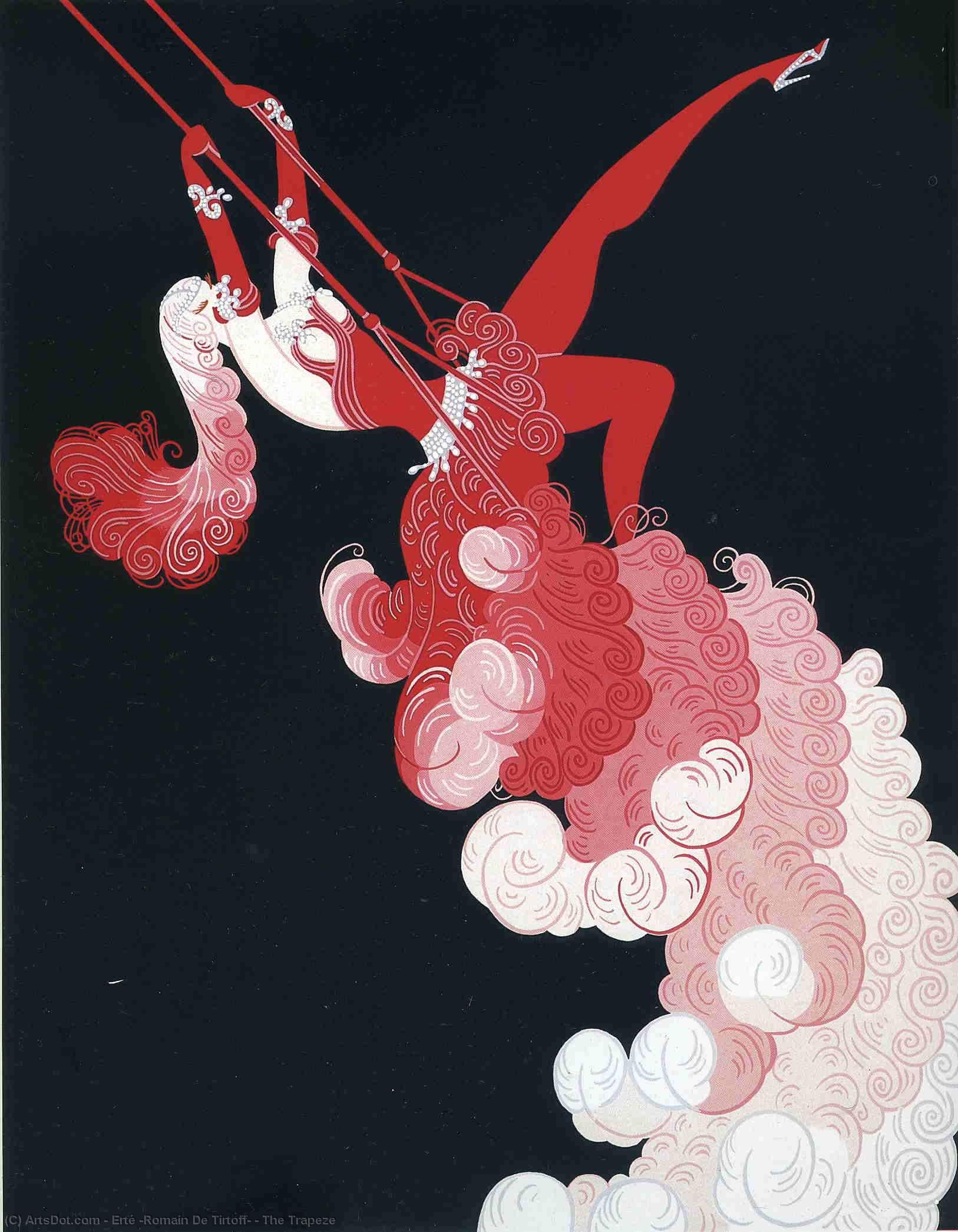 Wikioo.org - The Encyclopedia of Fine Arts - Painting, Artwork by Erté (Romain De Tirtoff) - The Trapeze