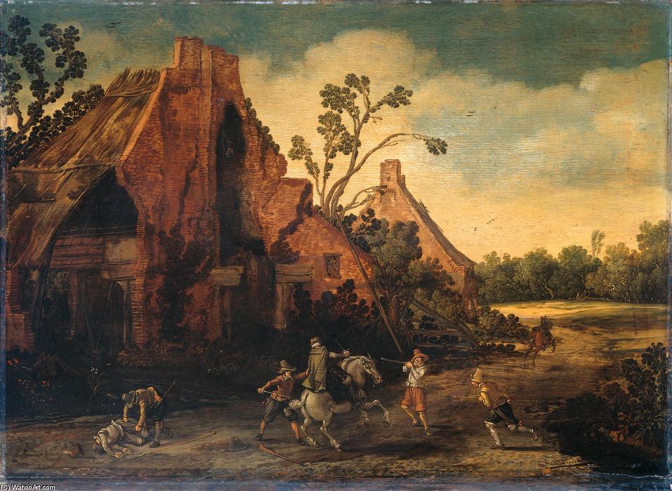 WikiOO.org - Encyclopedia of Fine Arts - Lukisan, Artwork Esaias Van De Velde - The robbery