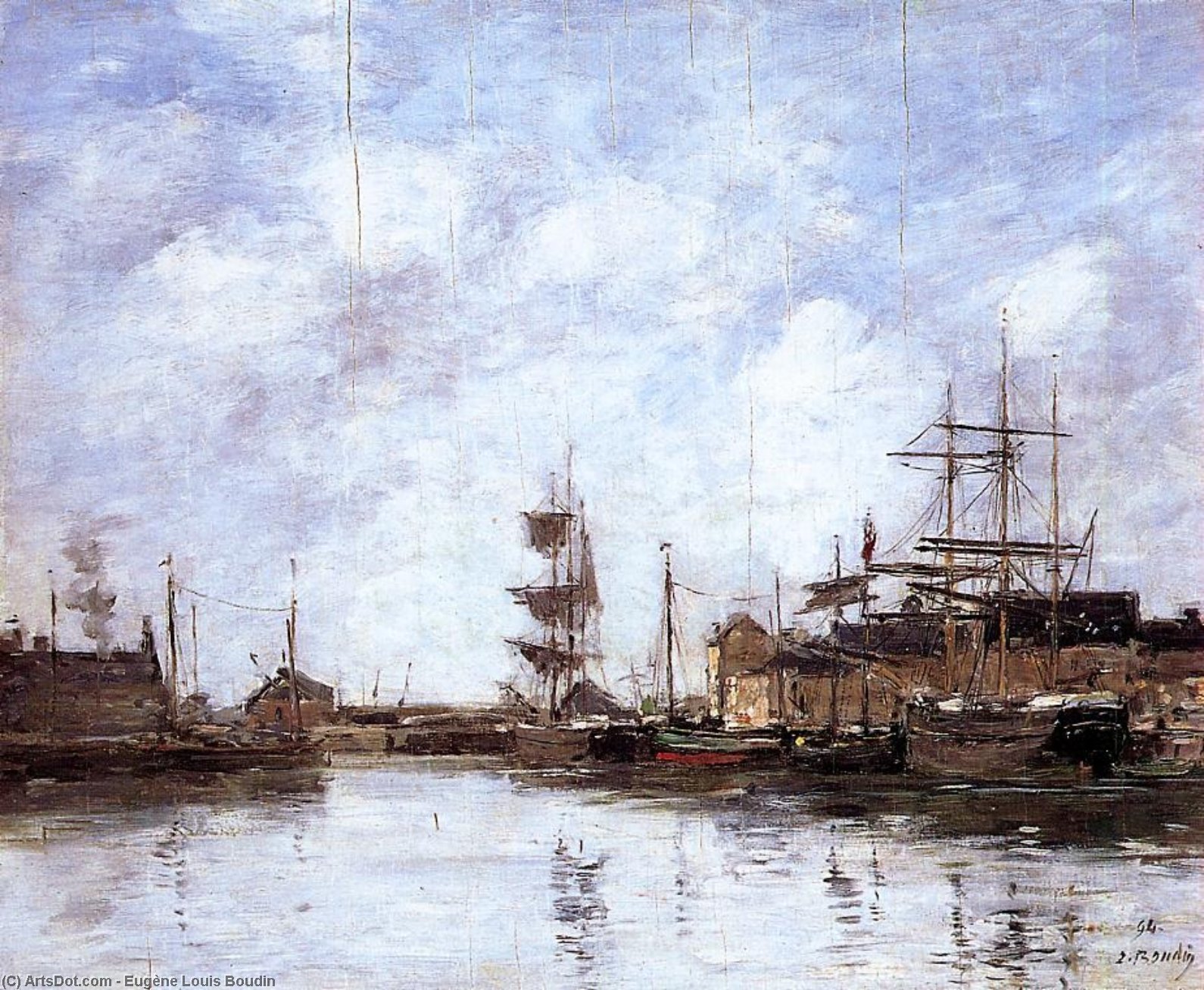 Wikioo.org - The Encyclopedia of Fine Arts - Painting, Artwork by Eugène Louis Boudin - The Basin at Fecamp