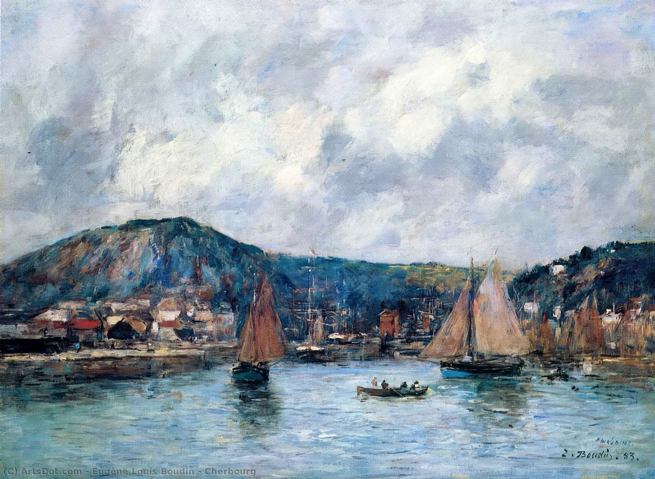 WikiOO.org - Encyclopedia of Fine Arts - Maleri, Artwork Eugène Louis Boudin - Cherbourg