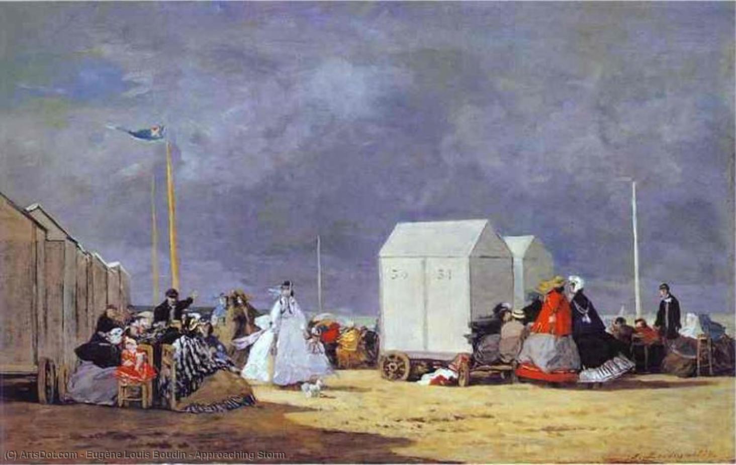 Wikioo.org – L'Encyclopédie des Beaux Arts - Peinture, Oeuvre de Eugène Louis Boudin - approche tempête