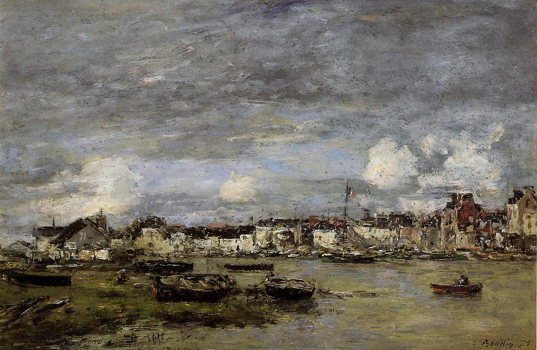 WikiOO.org - Encyclopedia of Fine Arts - Lukisan, Artwork Eugène Louis Boudin - Trouville, the Port