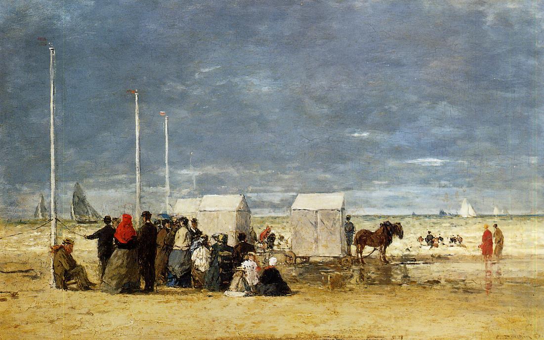 Wikioo.org - The Encyclopedia of Fine Arts - Painting, Artwork by Eugène Louis Boudin - On the Beach