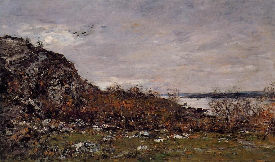 Wikioo.org - The Encyclopedia of Fine Arts - Painting, Artwork by Eugène Louis Boudin - The Mouth of the Elorn in the Area of Brest