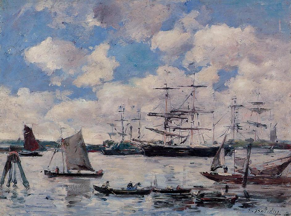 Wikioo.org - The Encyclopedia of Fine Arts - Painting, Artwork by Eugène Louis Boudin - Near Rotterdam
