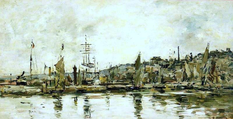 Wikioo.org - สารานุกรมวิจิตรศิลป์ - จิตรกรรม Eugène Louis Boudin - The port of Bordeaux