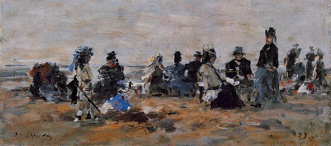 Wikioo.org - The Encyclopedia of Fine Arts - Painting, Artwork by Eugène Louis Boudin - Beach Scene