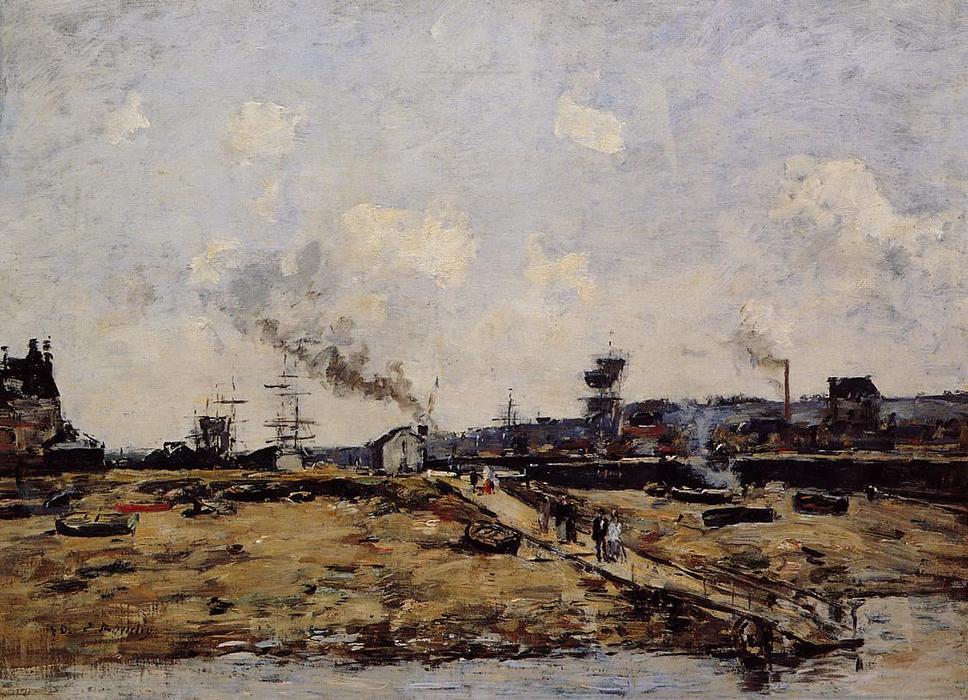 WikiOO.org - دایره المعارف هنرهای زیبا - نقاشی، آثار هنری Eugène Louis Boudin - Trouville, the Ferry to Deauville