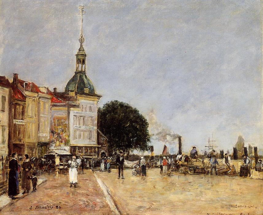 Wikioo.org – L'Enciclopedia delle Belle Arti - Pittura, Opere di Eugène Louis Boudin - La città di Dordrecht