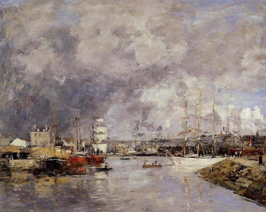 Wikioo.org - The Encyclopedia of Fine Arts - Painting, Artwork by Eugène Louis Boudin - The Port of Dieppe