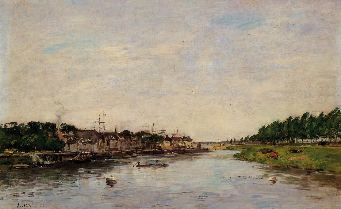 Wikioo.org - The Encyclopedia of Fine Arts - Painting, Artwork by Eugène Louis Boudin - Entrance to the Port of Saint-Valery-sur-Somme