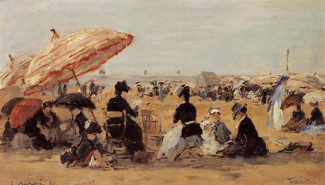 Wikioo.org – L'Encyclopédie des Beaux Arts - Peinture, Oeuvre de Eugène Louis Boudin - la plage
