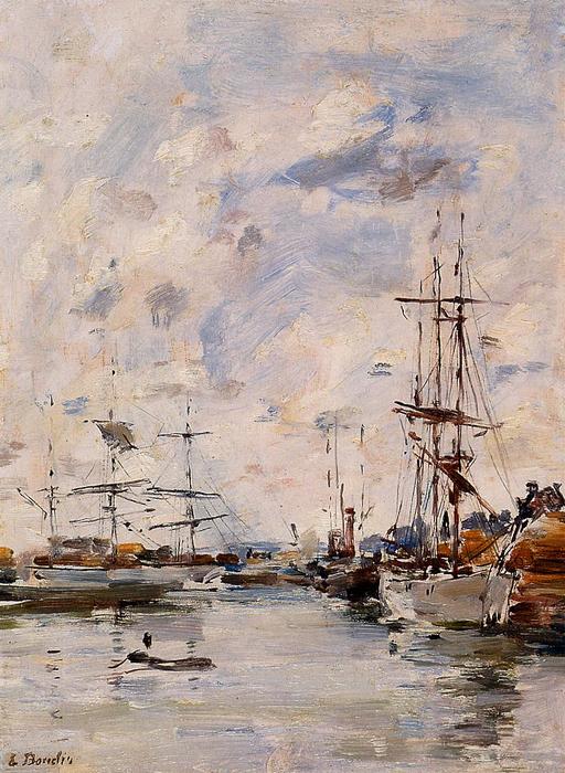 Wikioo.org - The Encyclopedia of Fine Arts - Painting, Artwork by Eugène Louis Boudin - The Deauville Basin