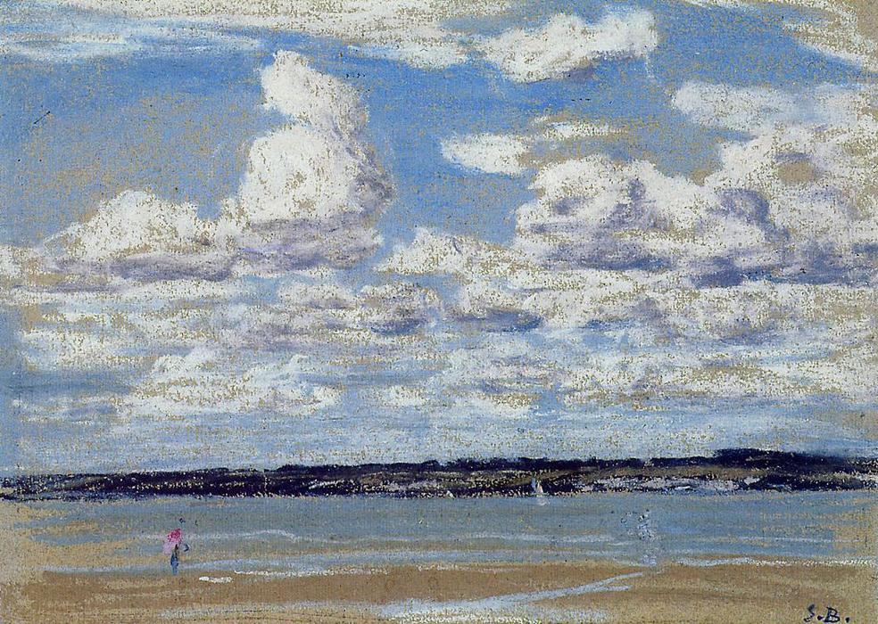 Wikioo.org - The Encyclopedia of Fine Arts - Painting, Artwork by Eugène Louis Boudin - An Estuary in Brittany