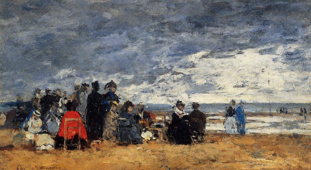 WikiOO.org - Енциклопедия за изящни изкуства - Живопис, Произведения на изкуството Eugène Louis Boudin - Beach Scene (14)