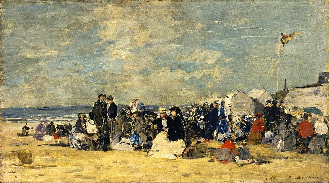 Wikioo.org - The Encyclopedia of Fine Arts - Painting, Artwork by Eugène Louis Boudin - Beach Scene (19)