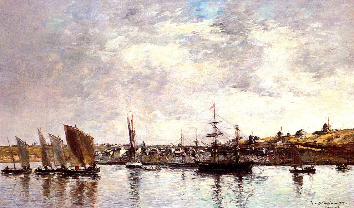 Wikioo.org - The Encyclopedia of Fine Arts - Painting, Artwork by Eugène Louis Boudin - Camaret, the Port