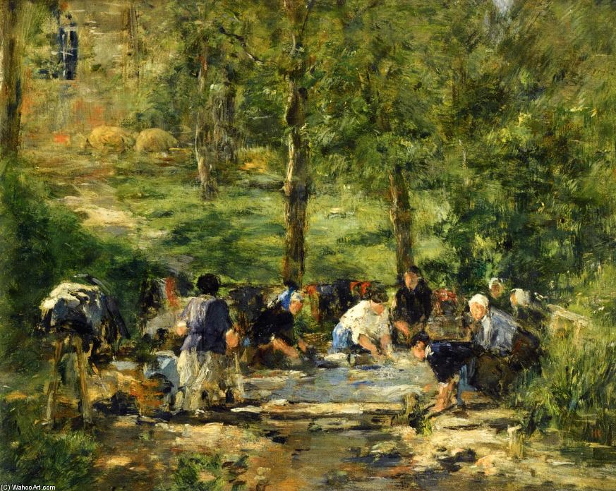 Wikioo.org - The Encyclopedia of Fine Arts - Painting, Artwork by Eugène Louis Boudin - Laundresses
