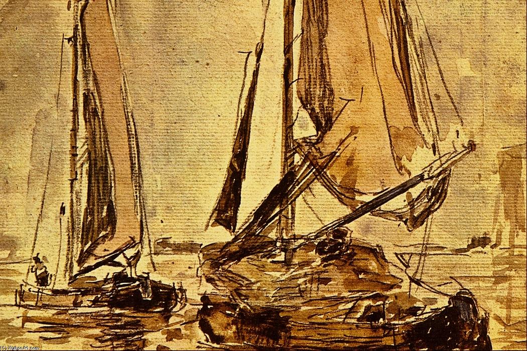 Wikioo.org – L'Encyclopédie des Beaux Arts - Peinture, Oeuvre de Eugène Louis Boudin - paysage marin