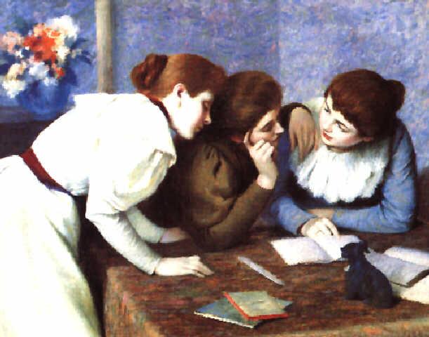 Wikioo.org – L'Enciclopedia delle Belle Arti - Pittura, Opere di Federico Zandomeneghi - La lettura