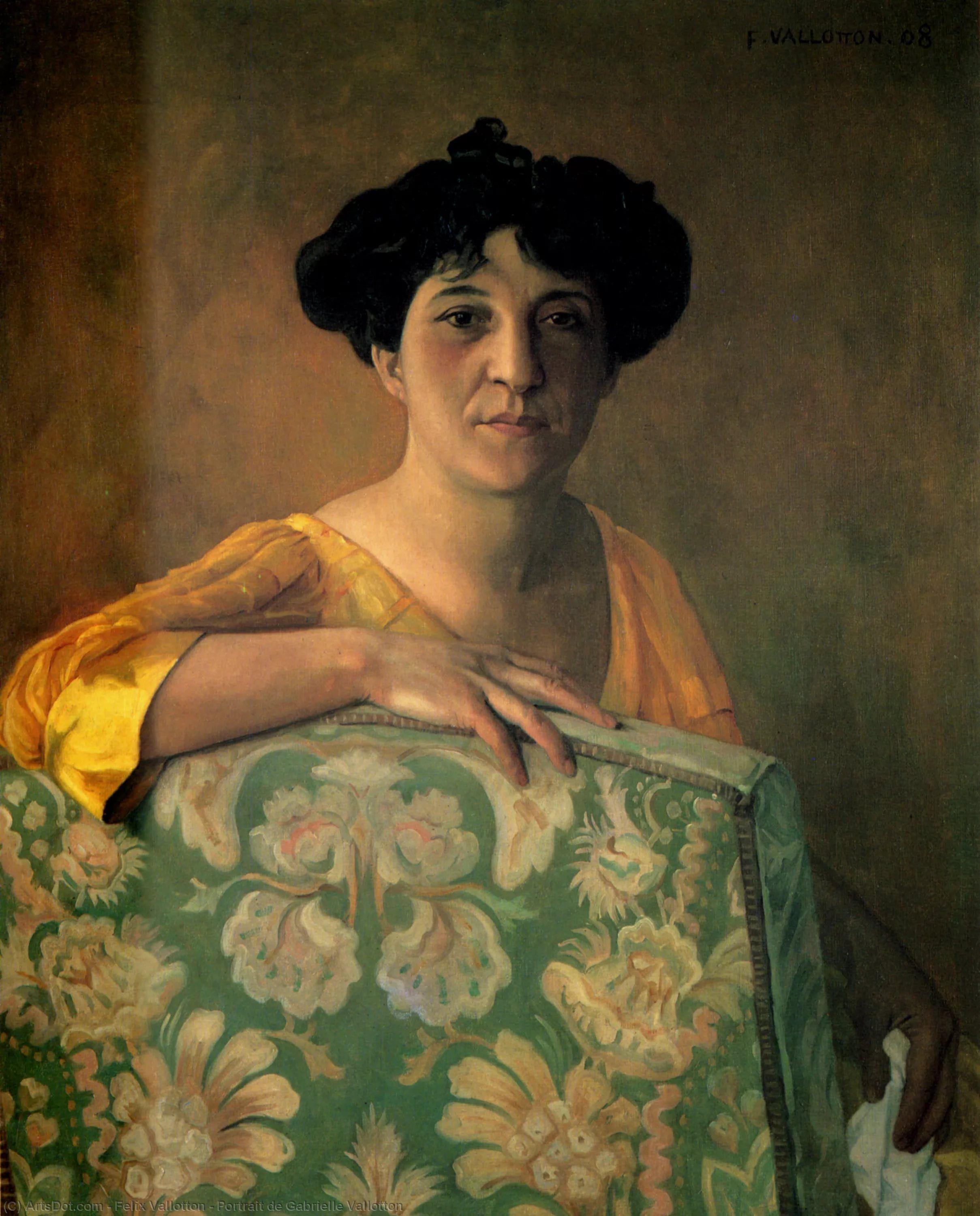 WikiOO.org – 美術百科全書 - 繪畫，作品 Felix Vallotton - 德的肖像加布里埃尔瓦洛