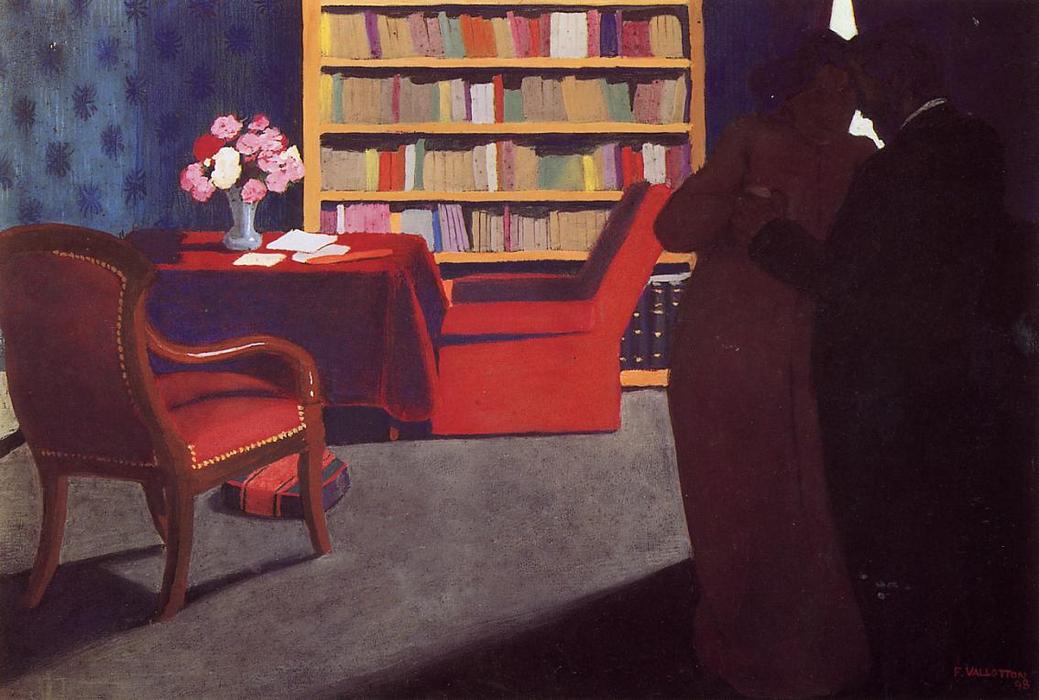 Wikioo.org - The Encyclopedia of Fine Arts - Painting, Artwork by Felix Vallotton - Private Conversation