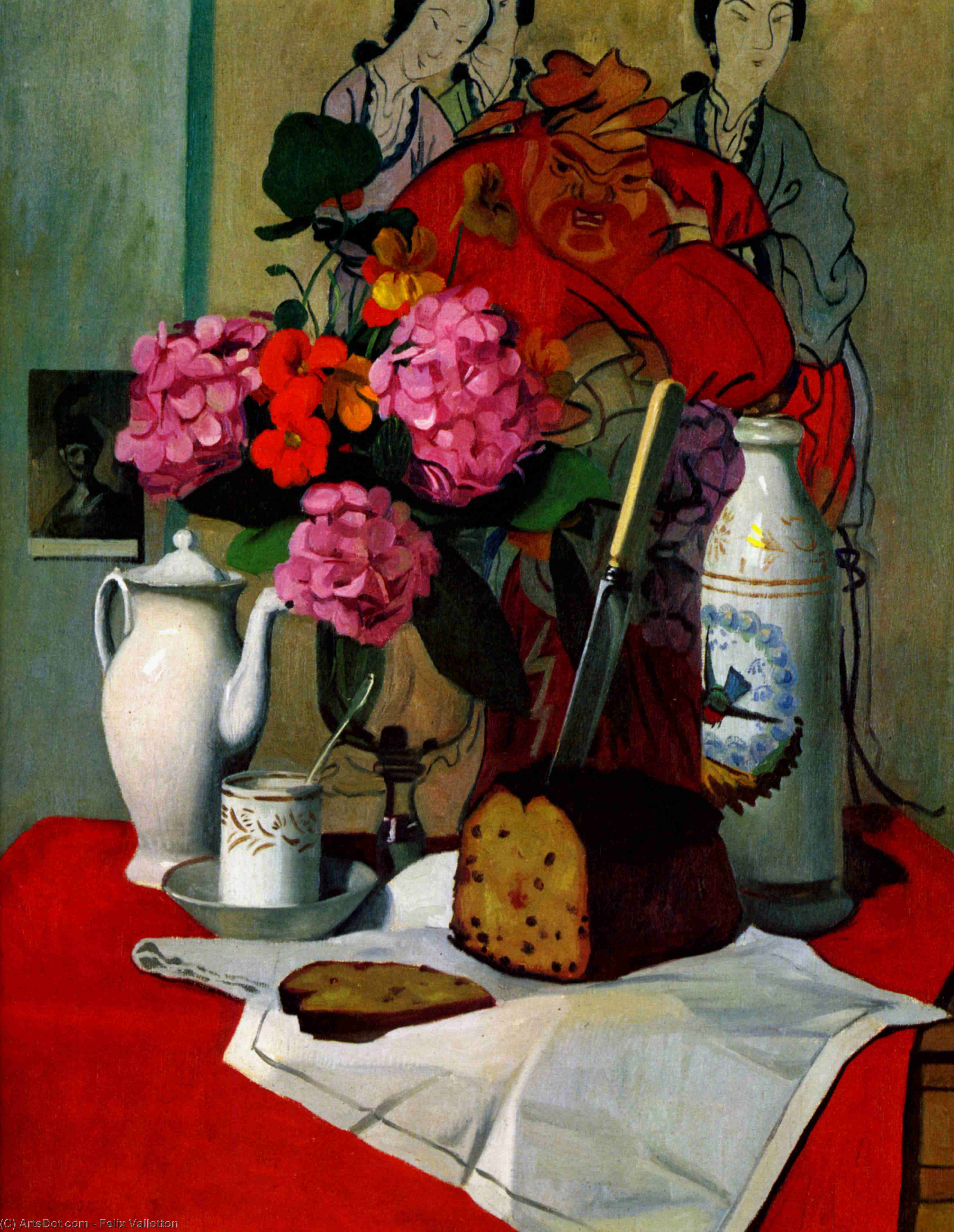 Wikioo.org - The Encyclopedia of Fine Arts - Painting, Artwork by Felix Vallotton - Still life in Chinese painting