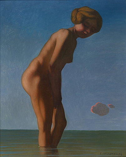 Wikioo.org - สารานุกรมวิจิตรศิลป์ - จิตรกรรม Felix Vallotton - Bather looked to the right
