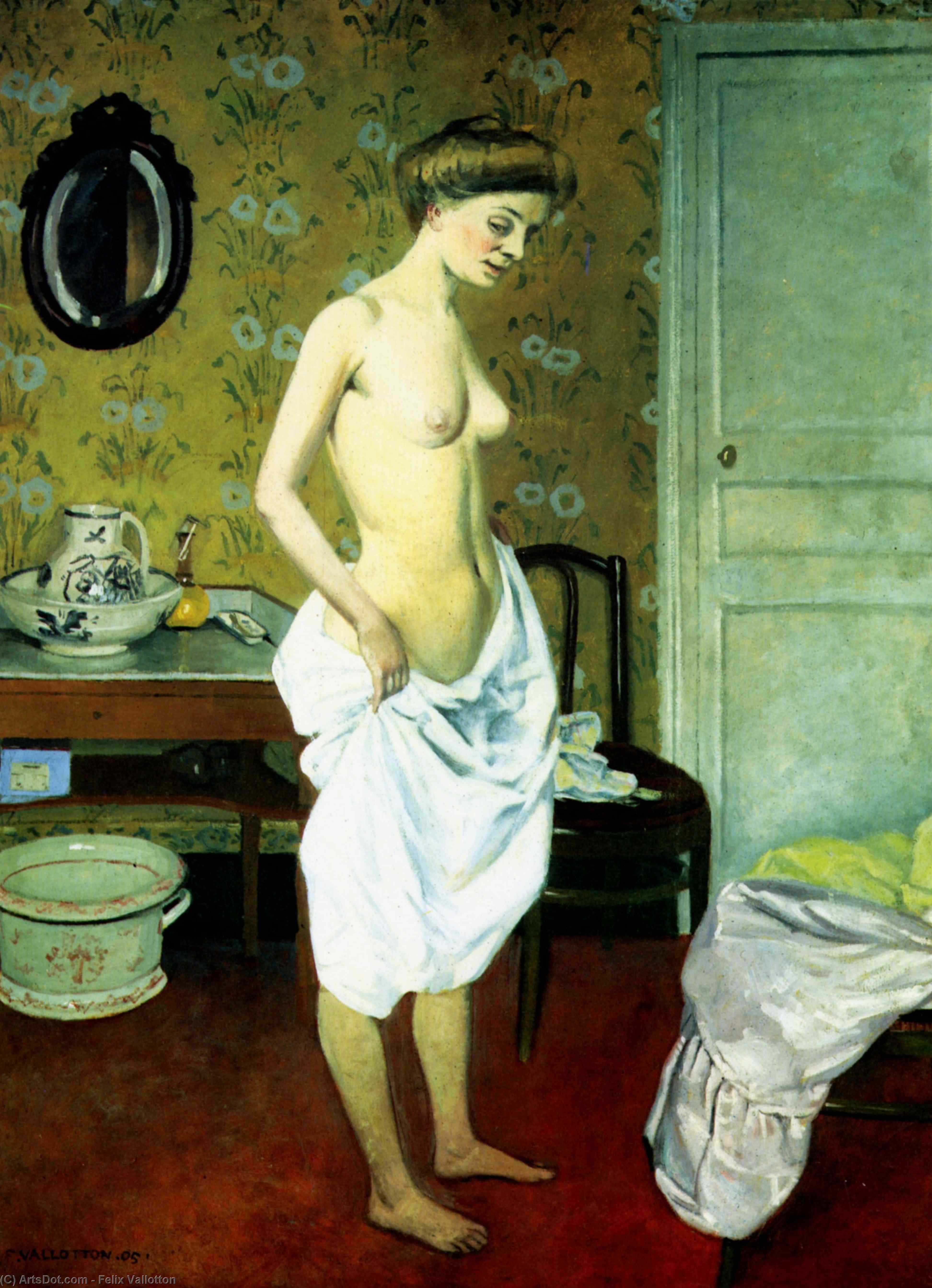 WikiOO.org - Εγκυκλοπαίδεια Καλών Τεχνών - Ζωγραφική, έργα τέχνης Felix Vallotton - The Toilet