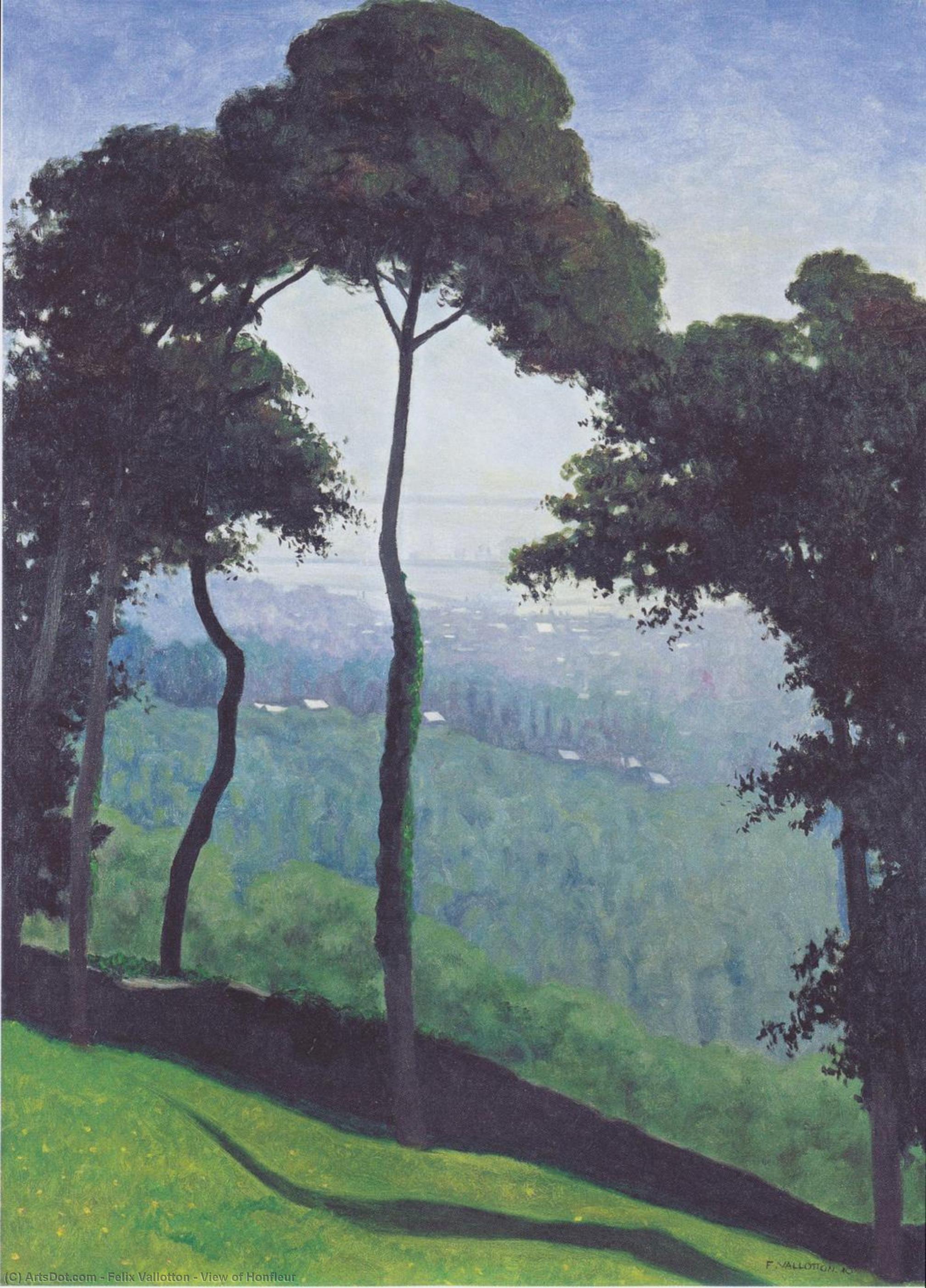Wikioo.org - The Encyclopedia of Fine Arts - Painting, Artwork by Felix Vallotton - View of Honfleur