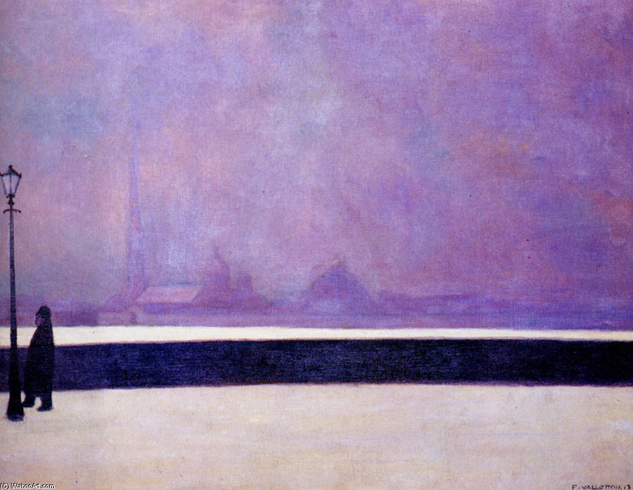 WikiOO.org - Encyclopedia of Fine Arts - Schilderen, Artwork Felix Vallotton - Neva, light fog
