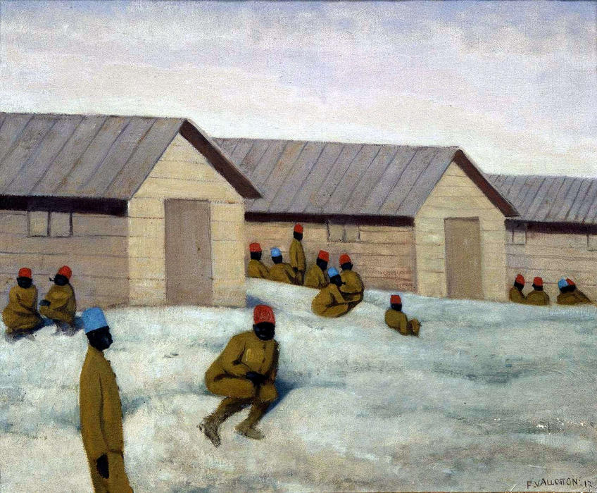 Wikioo.org - The Encyclopedia of Fine Arts - Painting, Artwork by Felix Vallotton - Senegalese soldiers at Camp de Mailly
